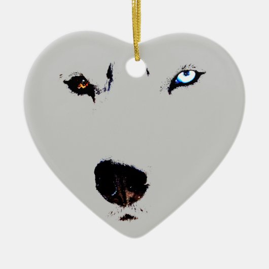 Husky Ornament Personalized Husky Eyes Gifts (Voorkant)