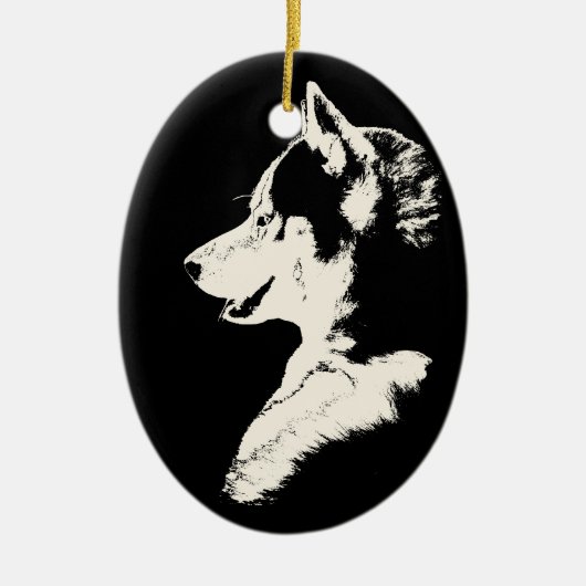 Husky Ornament Personalized Husky Pup Gifts (Voorkant)
