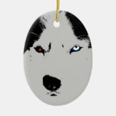 Husky Ornament Personalized Sled Dog Decoration (Voorkant)