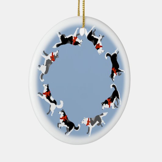 Husky Ornament Personalized Sled Dog Decoration (Rechts)