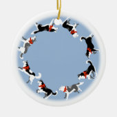 Husky Ornament Personalized Sled Dog Decoration (Voorkant)