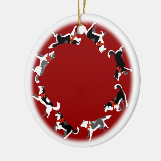 Husky Ornament Personalized Sled Dog Decoration (Links)