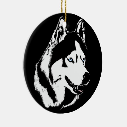 Husky Ornament Personalized Sled Dog Decoration (Rechts)