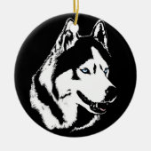 Husky Ornament Personalized Sled Dog Decoration (Voorkant)