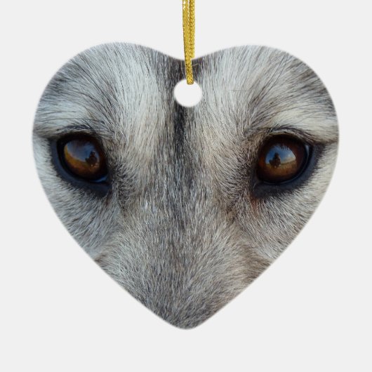 Husky Ornament Personalized Wolf Dog Decoration (Voorkant)