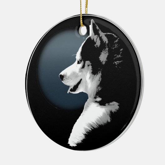 Husky Ornament Personalized Wolf Dog Decoration (Links)