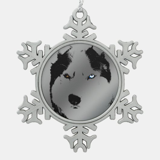 Husky Ornament Siberian Husky Holiday Decoration (Voorkant)