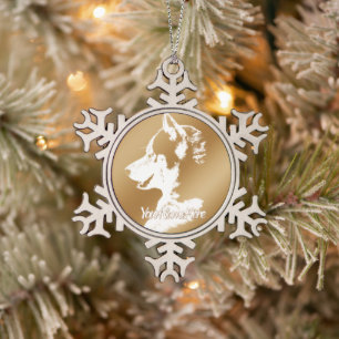Husky Ornament Siberian Husky Holiday Decoration