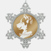 Husky Ornament Siberian Husky Holiday Decoration (Voorkant)