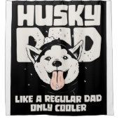 Husky Pap Als een gewone Pap Alleen Cooler Douchegordijn (Voorkant)