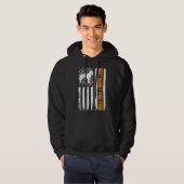 Husky Pap Ever American Flag Hoodie (Voorkant volledig)
