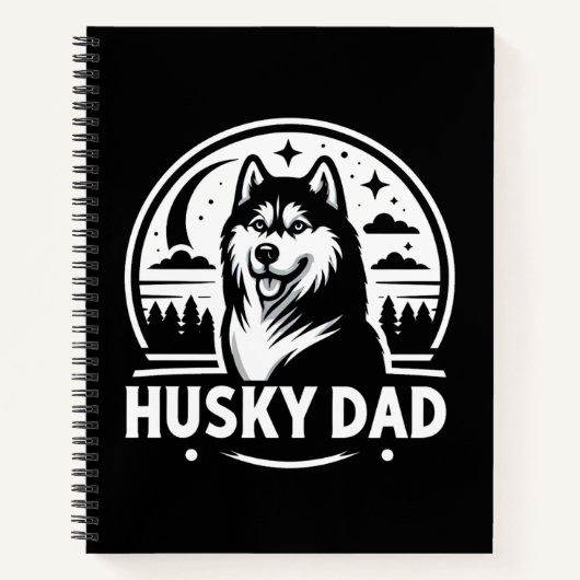 Husky Pap Gift Hond Eigenaar Siberische Huskies Va Notitieboek (Voorkant)