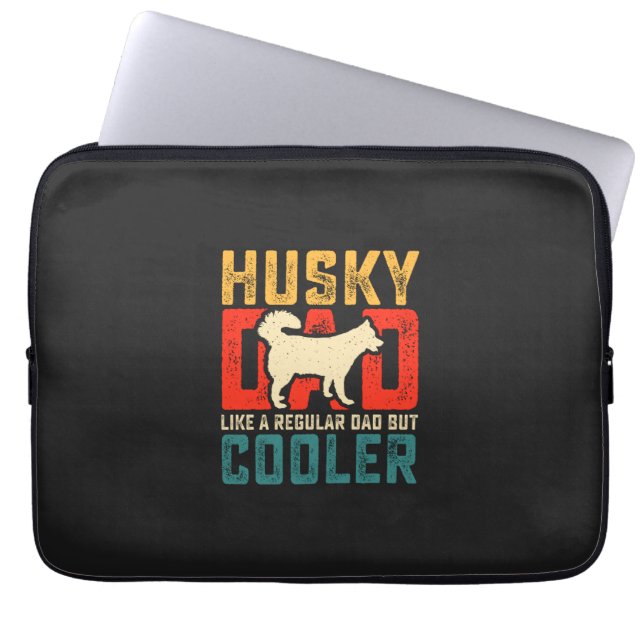 Husky Pap, Reguliere Pap Verhoogd naar Coolness Gr Laptop Sleeve (Voorkant)