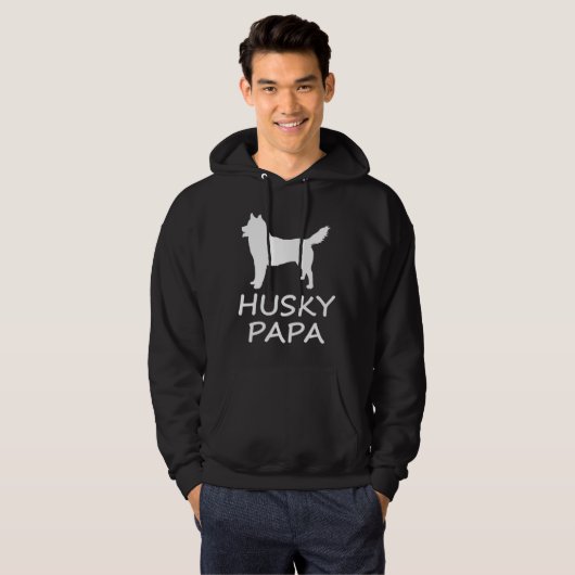 Husky Papa Hoodie (Voorkant volledig)