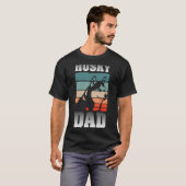 Husky Papa Huisdier Eigenaar Mannen Hond Dierenvri T-shirt (Voorkant volledig)