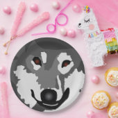 husky papieren bordje (Feest)