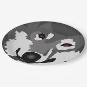 husky papieren bordje (Gekanteld)