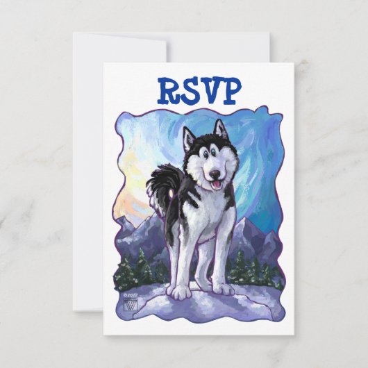 Husky Party Center RSVP-kaarten RSVP Kaartje (Voorkant)