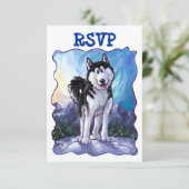 Husky Party Center RSVP-kaarten RSVP Kaartje (Staand voorkant)