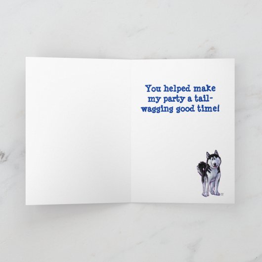 Husky Party Centre Bedankkaart (Binnen)