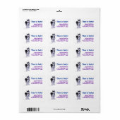 Husky Party Centre Etiket (Full Sheet)