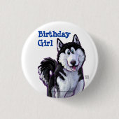 Husky Party Centre Ronde Button 3,2 Cm (Voorkant)