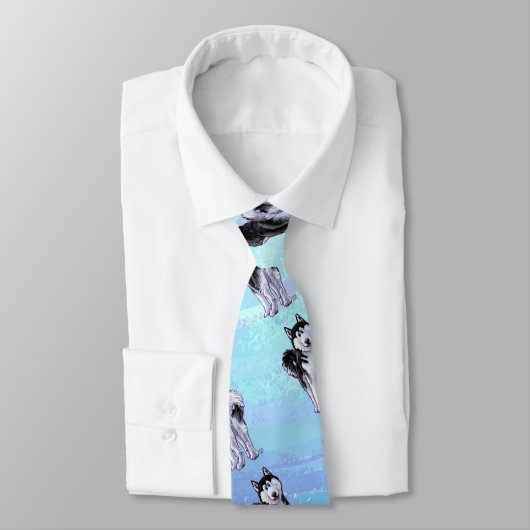Husky Pattern Stropdas (Gebonden)