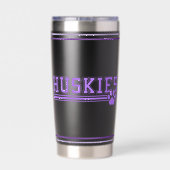 Husky Paw geïsoleerde droogtrommel Drinkbeker (Achterkant)
