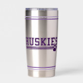 Husky Paw geïsoleerde droogtrommel Drinkbeker (Achterkant)