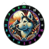 Husky Peak Glow Wall accent Dartbord (Voorkant)