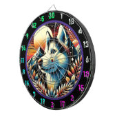Husky Peak Glow Wall accent Dartbord (Voorkant Rechts)