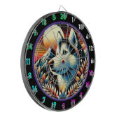 Husky Peak Glow Wall accent Dartbord (Voorkant Links)