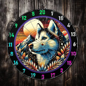 Husky Peak Glow Wall accent Dartbord