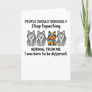 Husky People zou serieus moeten zijn Autisme Aware Kaart