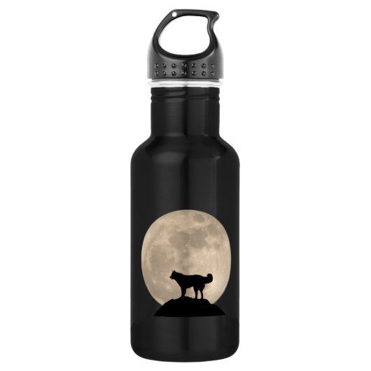 Husky Personalized Husky Dog Bottle Waterfles (Voorkant)
