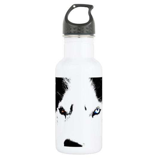 Husky Personalized Husky Dog Bottle Waterfles (Voorkant)