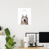 Husky Persoonlijke Afdruk Poster (Thuiskantoor)