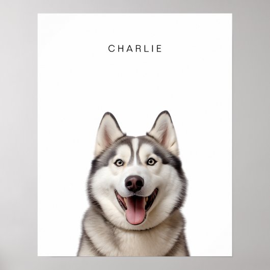 Husky Persoonlijke Afdruk Poster (Voorkant)