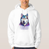 Husky Persoonlijke Wolf Trui Hoodie (Voorkant)