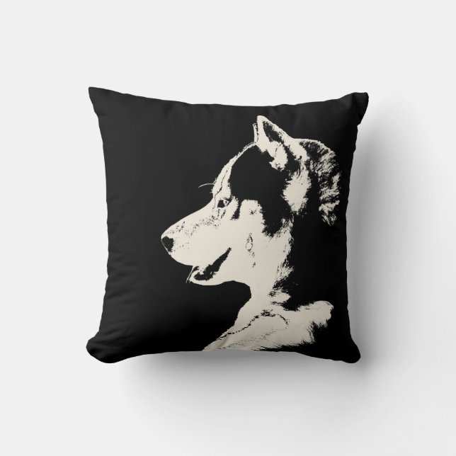 Husky Pillow Siberian Husky Malamute Gifts Kussen (Voorkant)