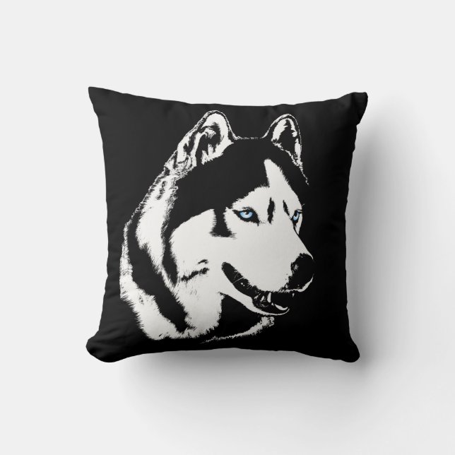 Husky Pillow Siberian Husky Malamute Gifts Kussen (Voorkant)