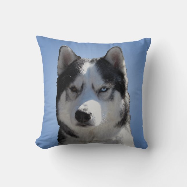 Husky Pillow Siberian Husky Malamute Kussens Gifts (Voorkant)