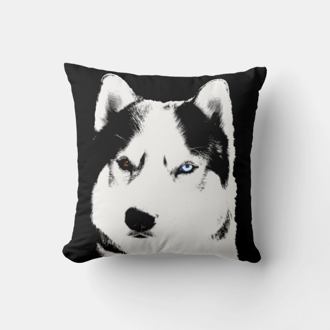 Husky Pillow Siberian Husky Malamute Pillow Gifts Kussen (Voorkant)