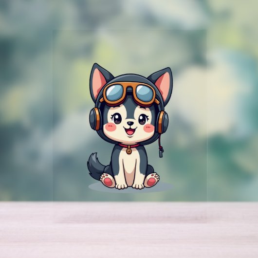 Husky Pilot Hondenliefhebber Malamute Acryl Bord (Neutraal)