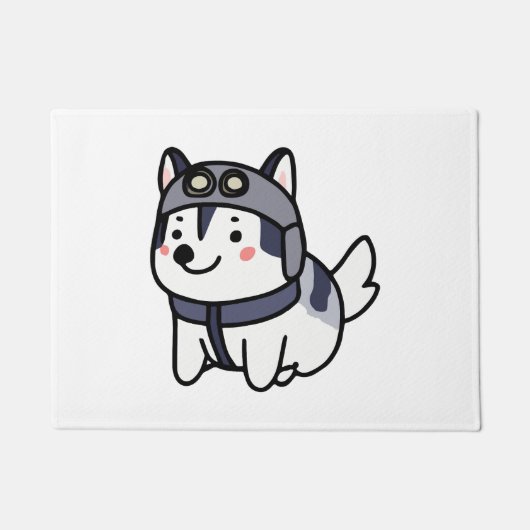 Husky Pilot Hondenliefhebber Malamute Deurmat (Voorkant)
