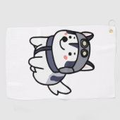 Husky Pilot Hondenliefhebber Malamute Golfhanddoek (Horizontaal)