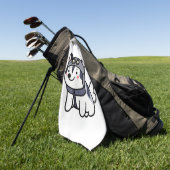 Husky Pilot Hondenliefhebber Malamute Golfhanddoek (Groen)