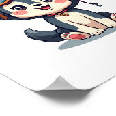 Husky Pilot Hondenliefhebber Malamute Poster (Hoek)