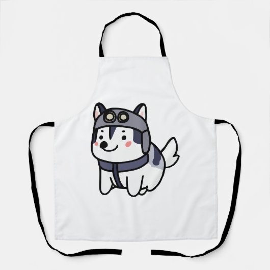 Husky Pilot Hondenliefhebber Malamute Schort (Voorkant)