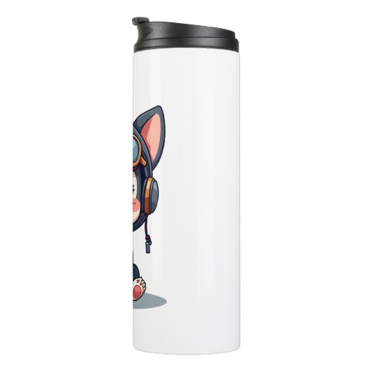 Husky Pilot Hondenliefhebber Malamute Thermosbeker (Geroteerd rechts)